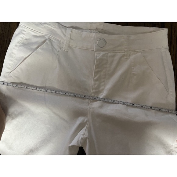 Caslon Stretch Cotton Chino Pants Pockets Straight Comfy White Size 8 - Picture 8 of 9